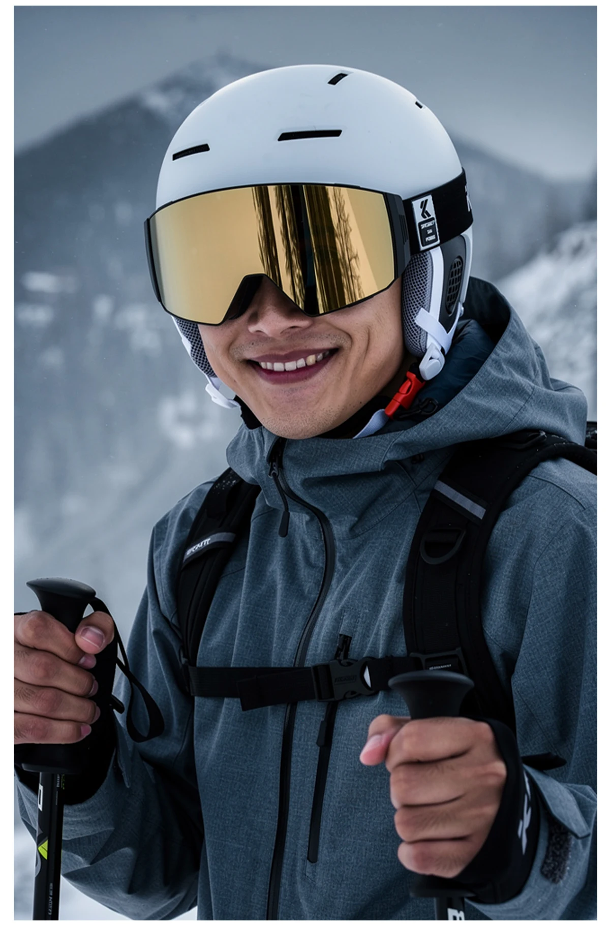 Kapvoe Photochrome Skibrille mit Magnetischen Antibeschlag-Gläsern UV400-Schutz für Männer und Frauen Skibrille Schnee-Sonnenbrille Sportbrille – Detail 17