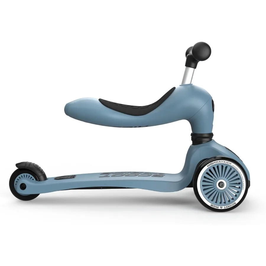 2-in-1 Ride-On & Stand Kids Scooter, Ages 1 to 5, Highwaykick 1, Steel
