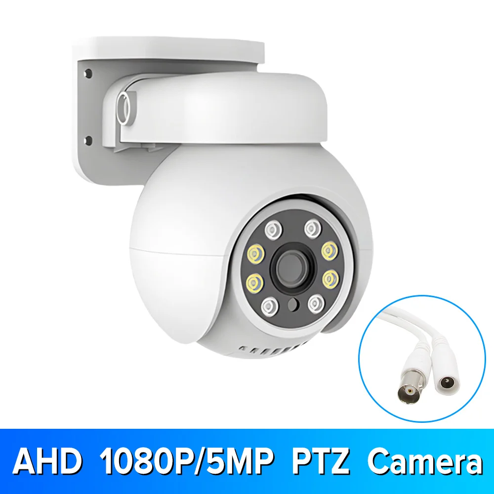 CCTV 2MP/5MP AHD PTZ Camera warm light Night Vision UTC Coaxial BNC Audio Coaxial PTZ Control Analog Security Camera