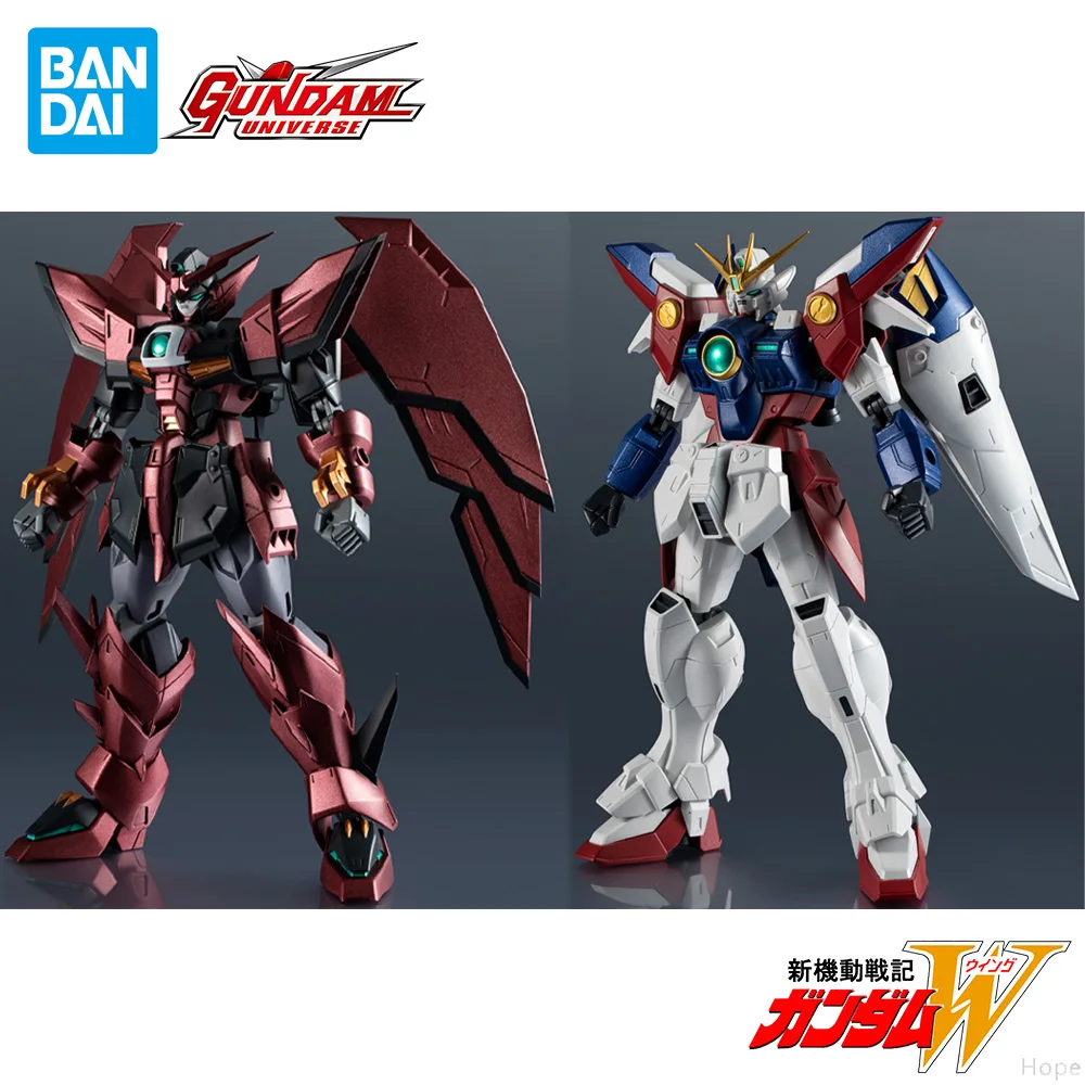 

В наличии оригинальная фигурка BANDAI GUNDAM UNIVERSE Unicorn Gundam Epyon Wing Gundam Zero, аниме, собранная модель, натуральная игрушка
