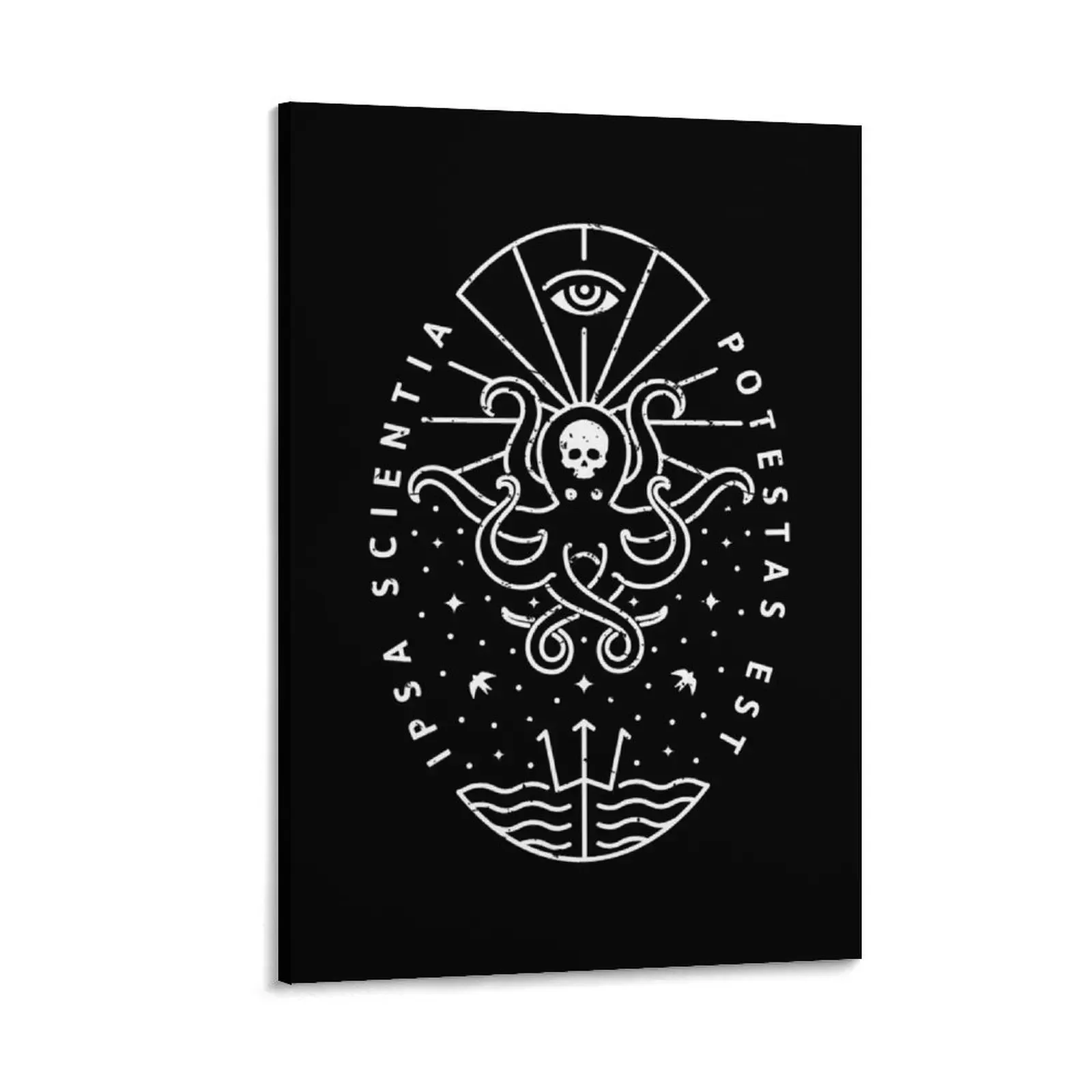 

Knowledge - White/Skull Canvas Painting Home decoration paintings wall decor room decors aesthetic anime