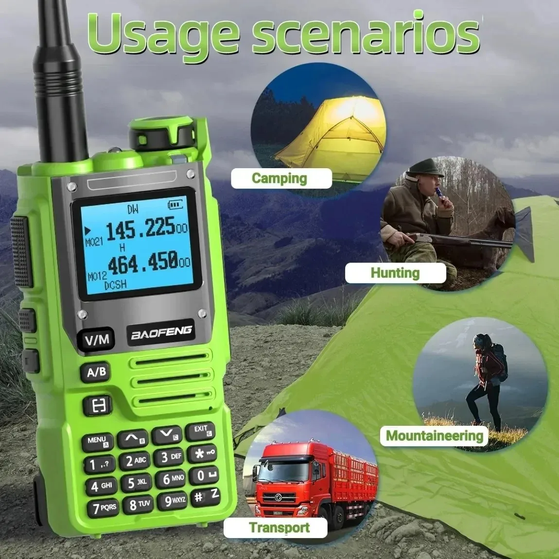 BaoFeng UV- K61 Walkie Talkie Multi Band Wireless Copy Frequency Type-C Long Range Upgraded UV-5R UV 5RH K5(8) Ham Radio