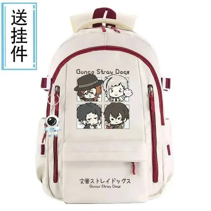 

Дышащая сетка, черно-белые школьные сумки Bungo Bungou Stray Dogs, рюкзаки большой вместимости, аниме-игры