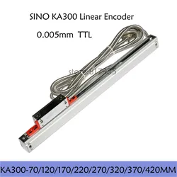 SINO KA300 scala lineare s 5um 5V TTL righello ottico lunghezza corsa 70 120 170 220 270 320 370 420mm scala tornio