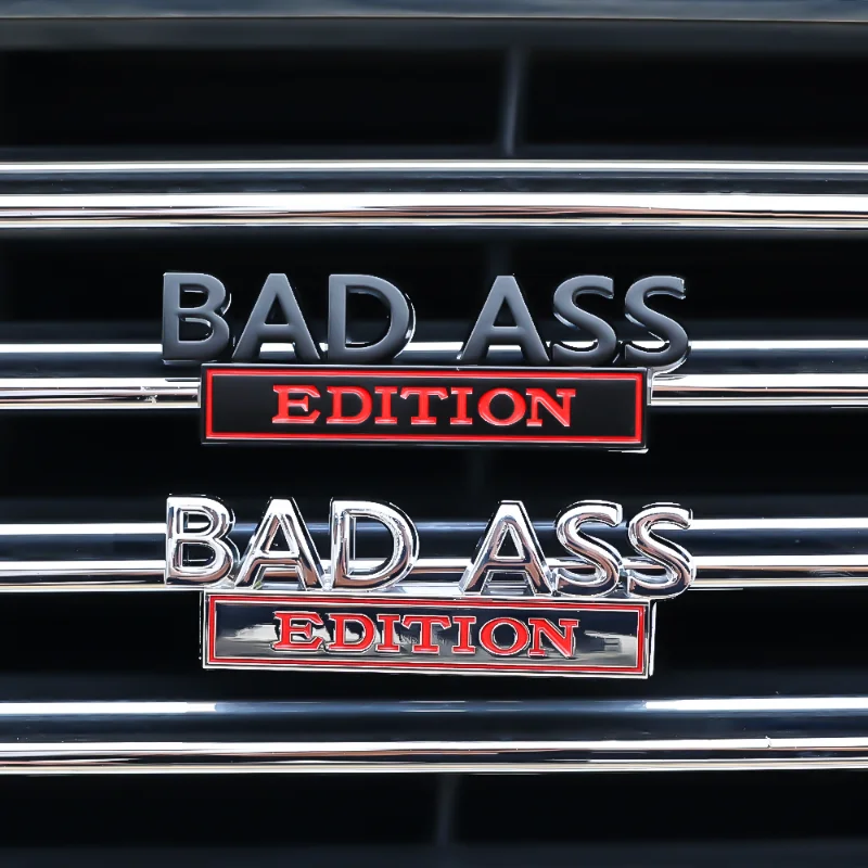 Car BAD ASS Edition Emblem Sticker Decals Universal Auto Motorcycle Truck Styling 3D Fender Badge Decals Decoration Accessories