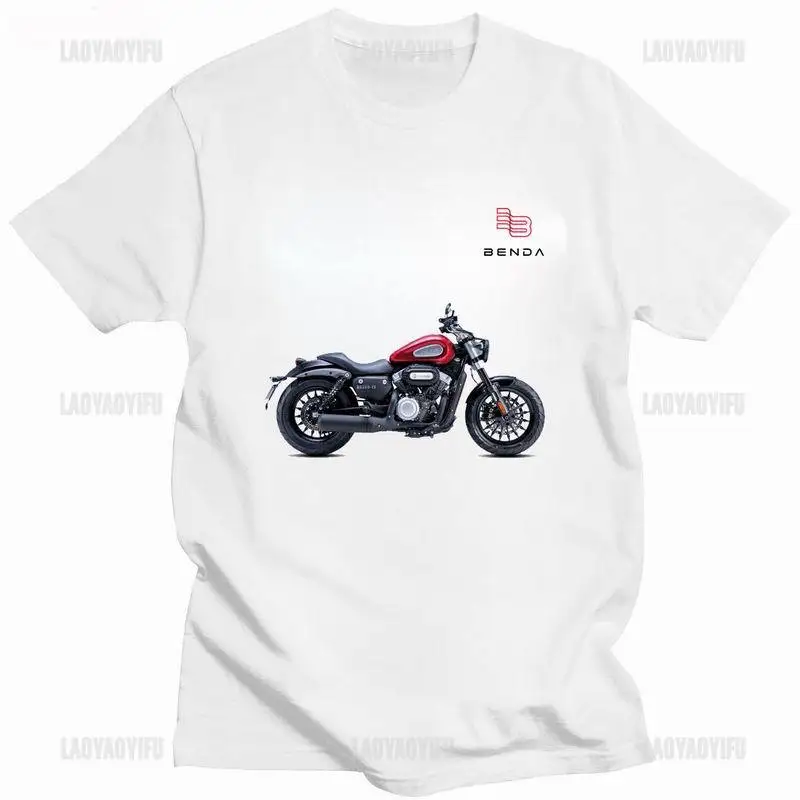 Benda Chinese Motorcycle Brand  Printed T-shirt Top  Classic Vintage Motorcyclist T Shirt