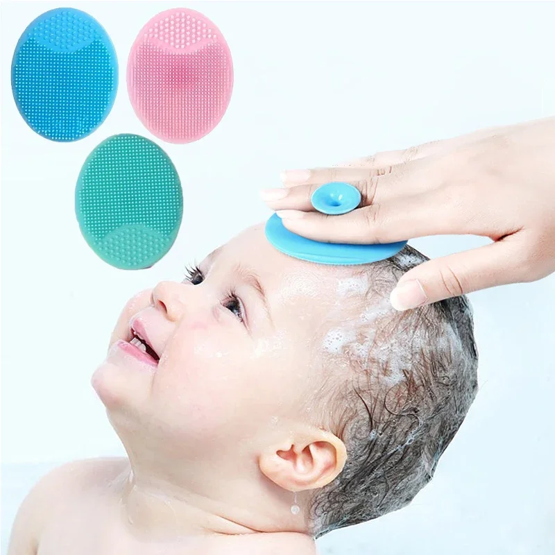 

Silicone Shampoo Brush for Baby Infant Bathing Soft Silicone Boys Kids Shower Brush Head Hair Washing Massage Brushes Wipe Comb