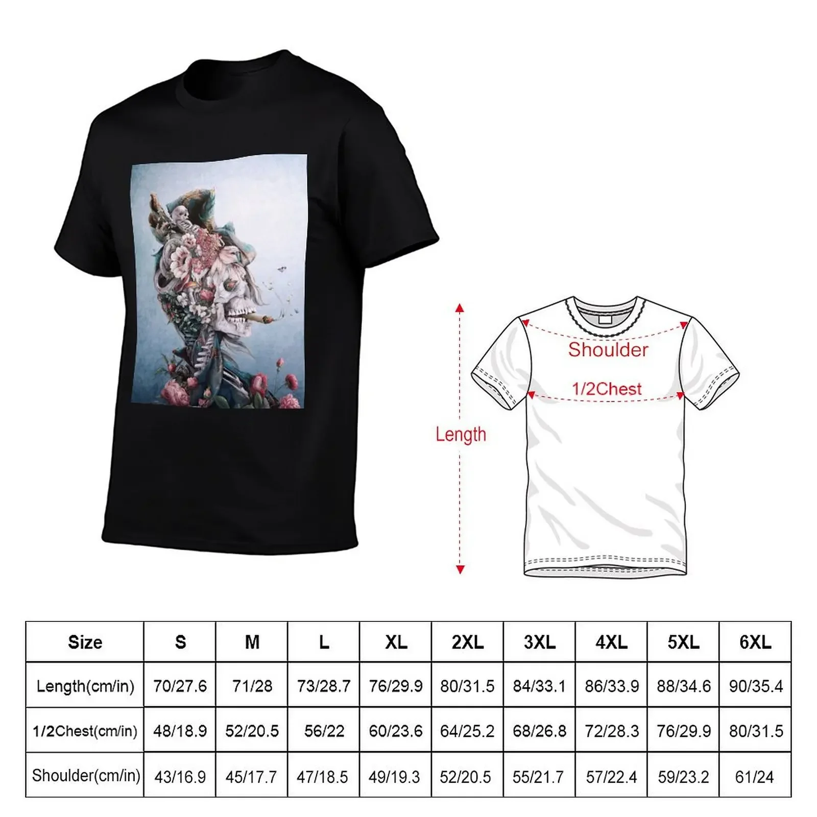 Floral Skull II T-Shirt sublime cute tops plus size clothes boys whites mens graphic t-shirts hip hop