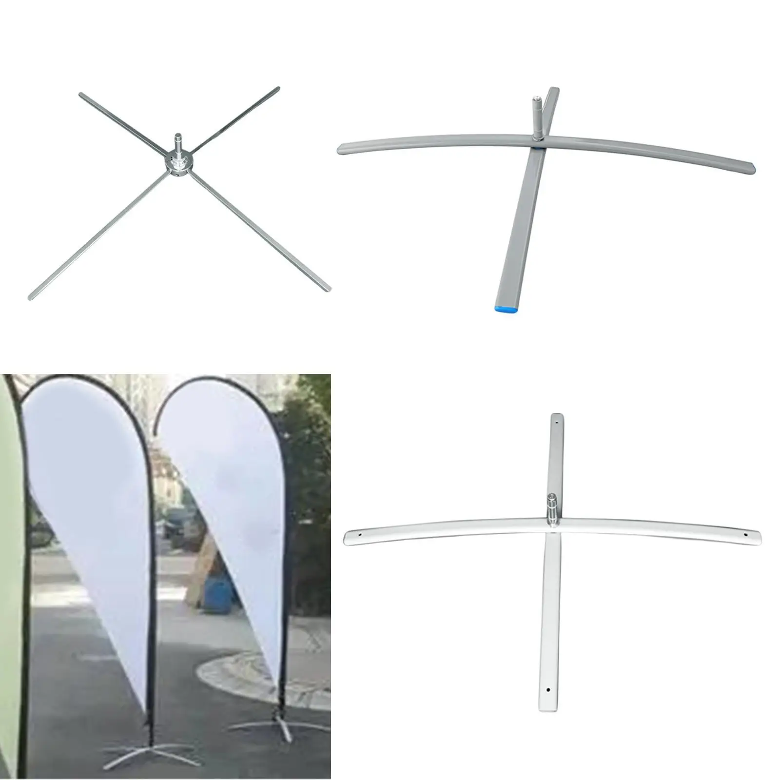 

Flag Base Folding Portable Stable Beach Flag Pole Base for Road Guidance Flag Beach Flag Water Drop Banner Rafting Races Yard