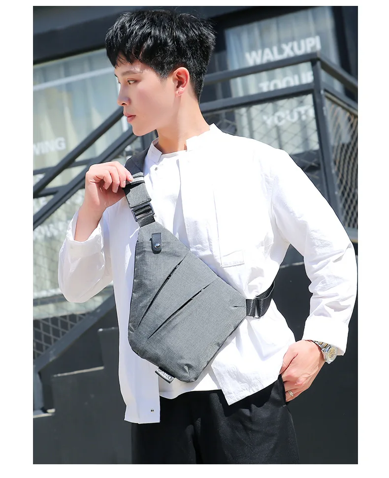 

Mintiml® Personal Flex Bag Unisex Ultra Thin Anti-theft Small Chest Bag Mini Cross Body Bags Male One Shoulder Sling Bag