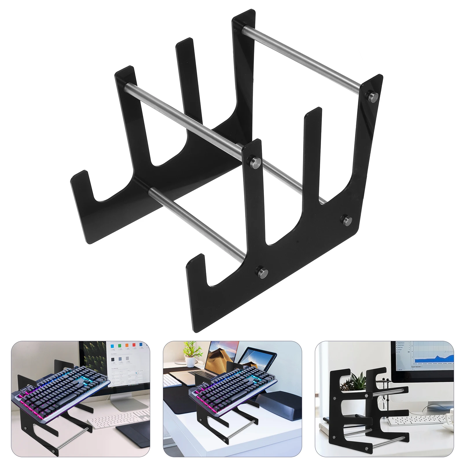

Sturdy Acrylic Multi Tier Keyboard Stand Mechanical Holder For Desk Lightweight Display Storage Stand For Office Home