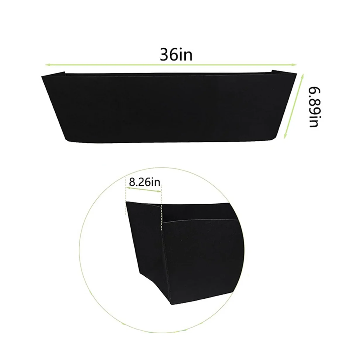 

4Pcs 24Inch Felt Replacement Coconut Liner for Planters,Fabric Liners for Hanging Baskets,Rectangle Planting Container