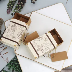 50pcs Mini Suitcase Kraft Paper Candy Box Gifts Box Travel Themed Wedding Party Favors For Baby Shower Birthday Party Supplies