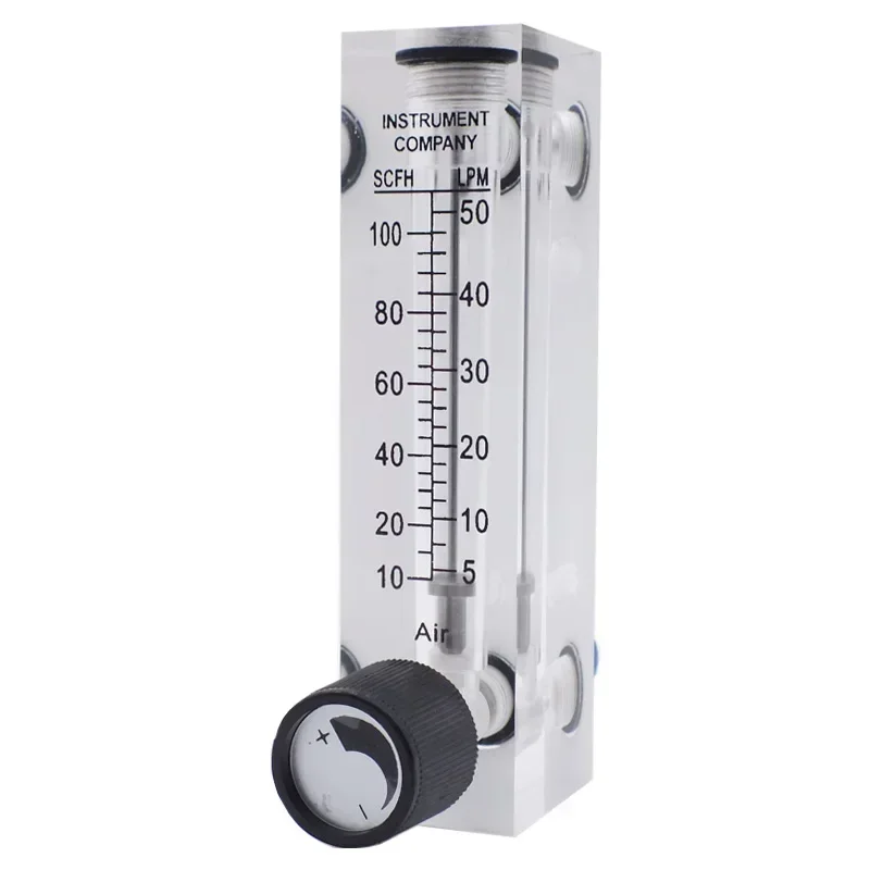 8mm Push To Connect Water Gas Air  Float Flowmeter Panel Type Rotameter with Control Valve