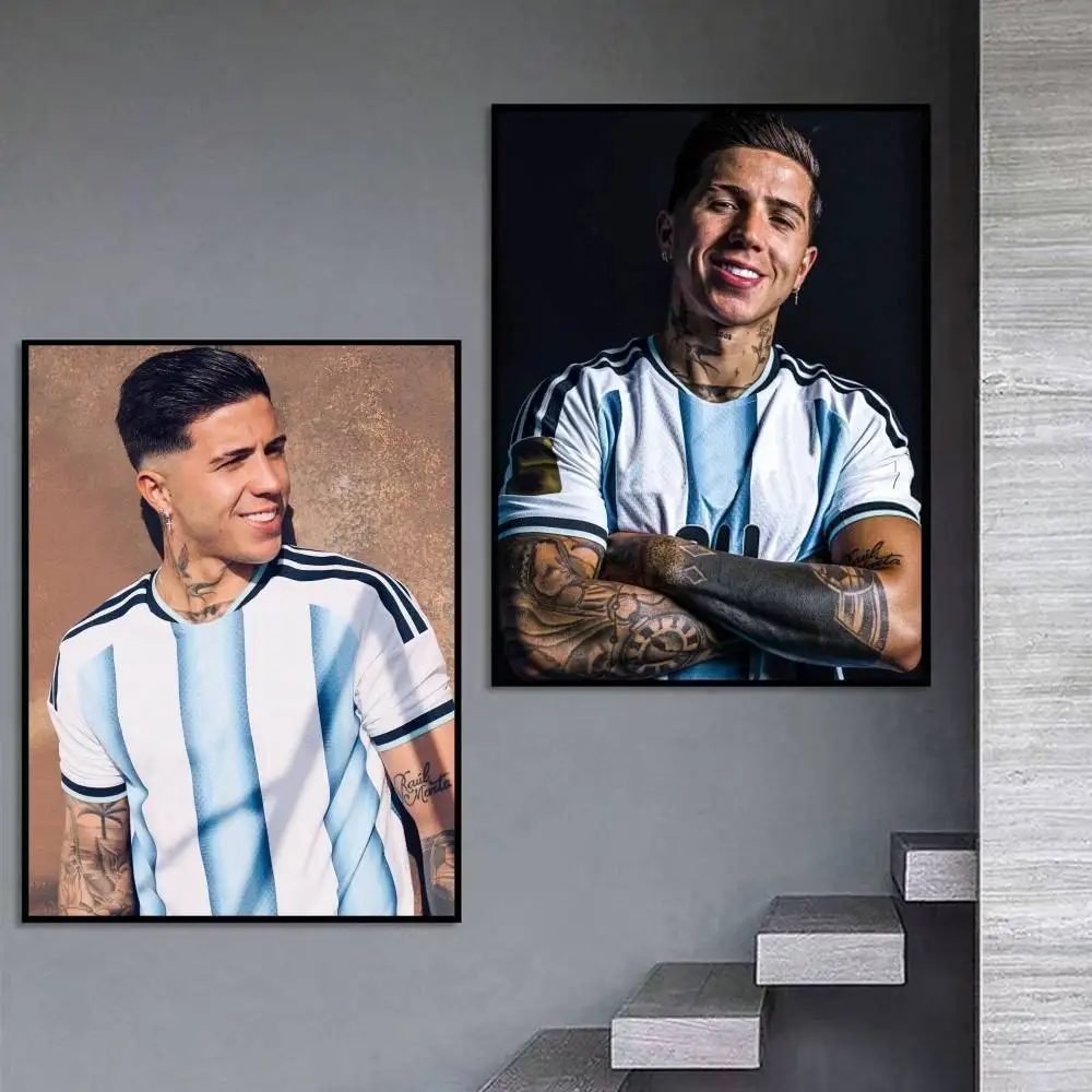 Super E-Enzo F-Fernandez Argentina Radar  Poster Self-adhesive Art Waterproof Paper Sticker Coffee House Bar Room Wall Decor