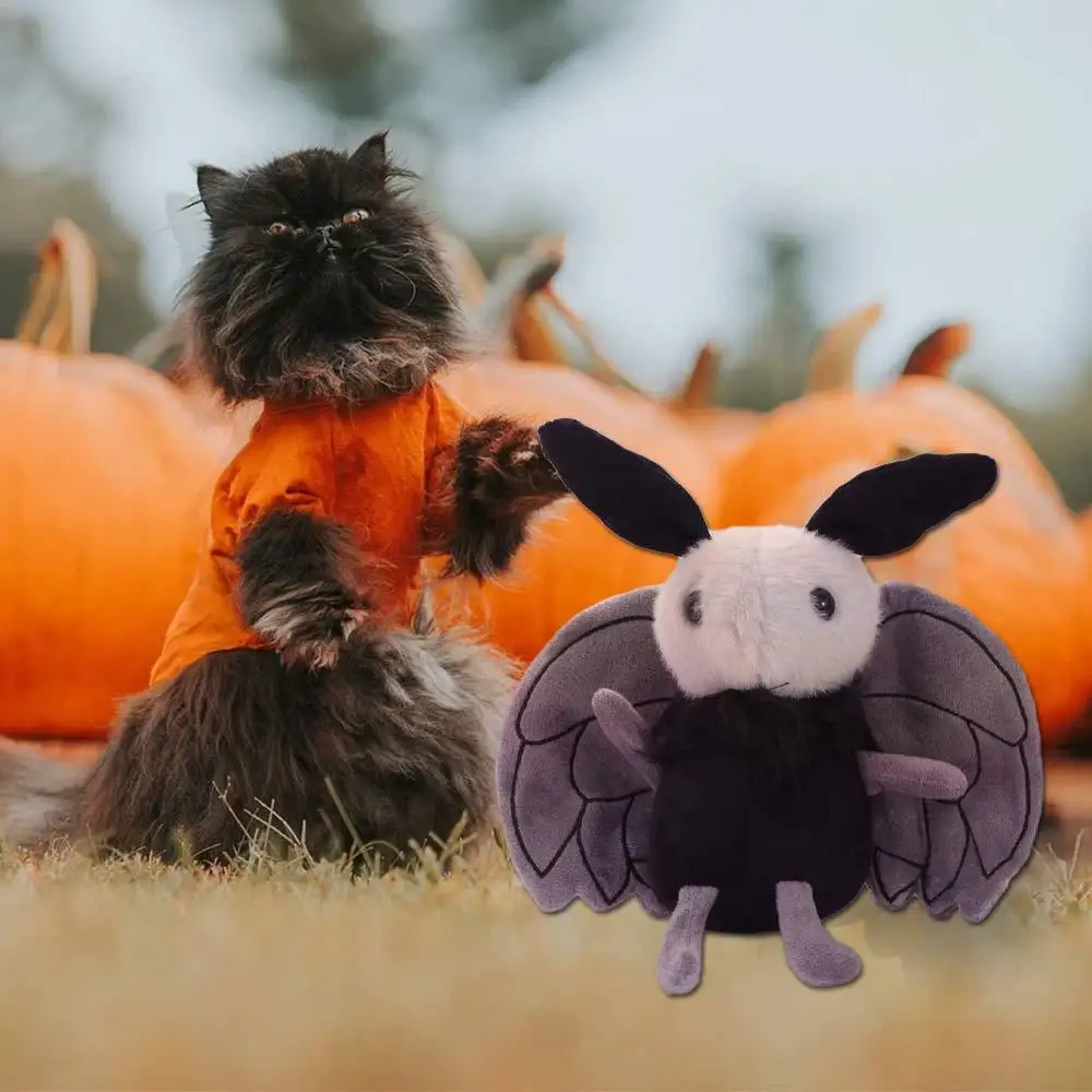 Bonito algodão mothman boneca de pelúcia macio kawaii halloween brinquedo de pelúcia morcego dos desenhos animados decoração para casa