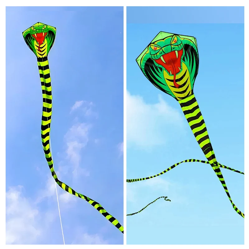 Diversión al aire libre, cometa de serpiente grande, pipa de Cobra, línea voladora, juguetes al aire libre para adultos, cometas de pájaros, cometa de águila, Animal Wei Kite Factory koi
