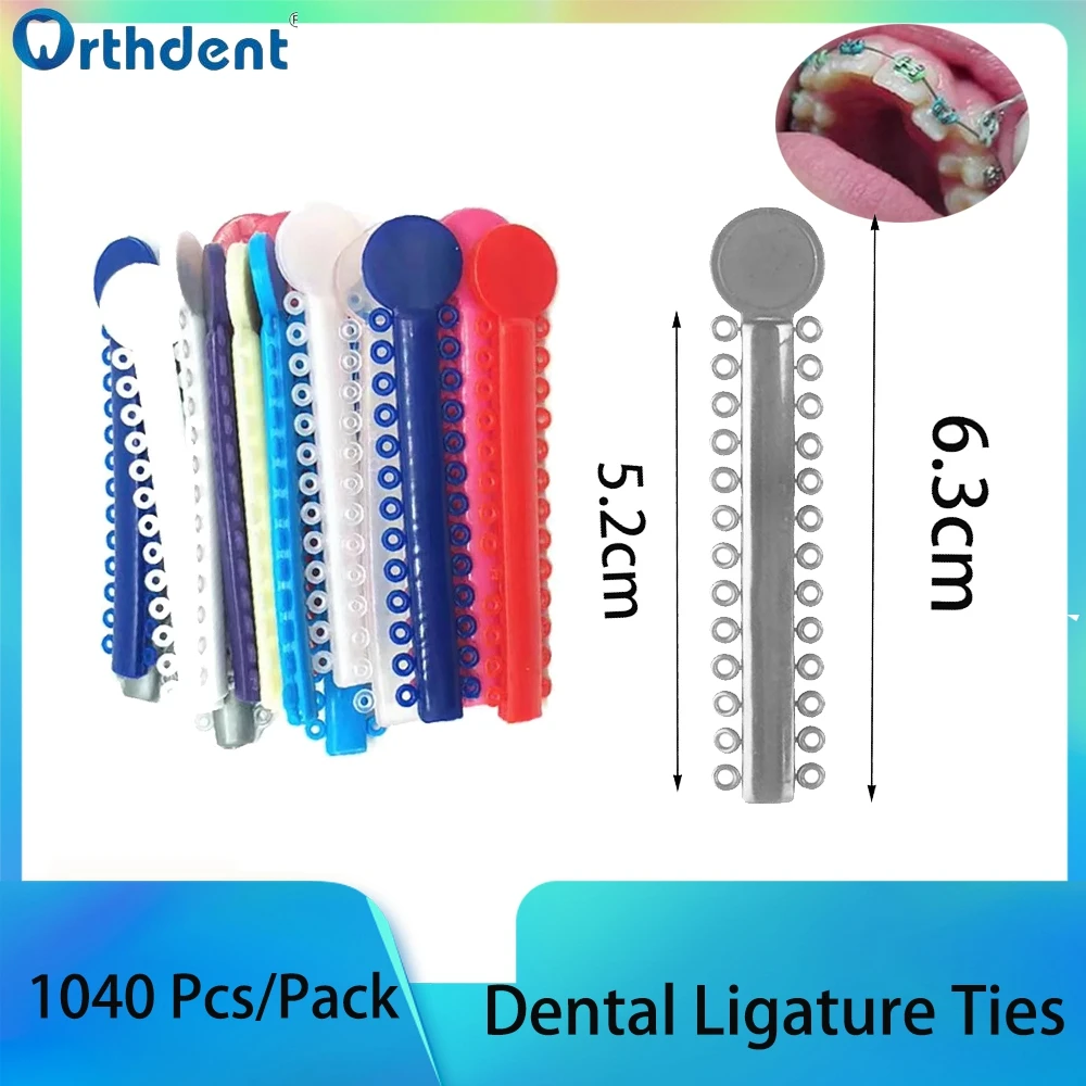 

1040 Pcs/Pack Dental Orthodontic Elastic Ligature Ties Bands Colorful For Brackets Braces Dentistry Treatment Material Dentist