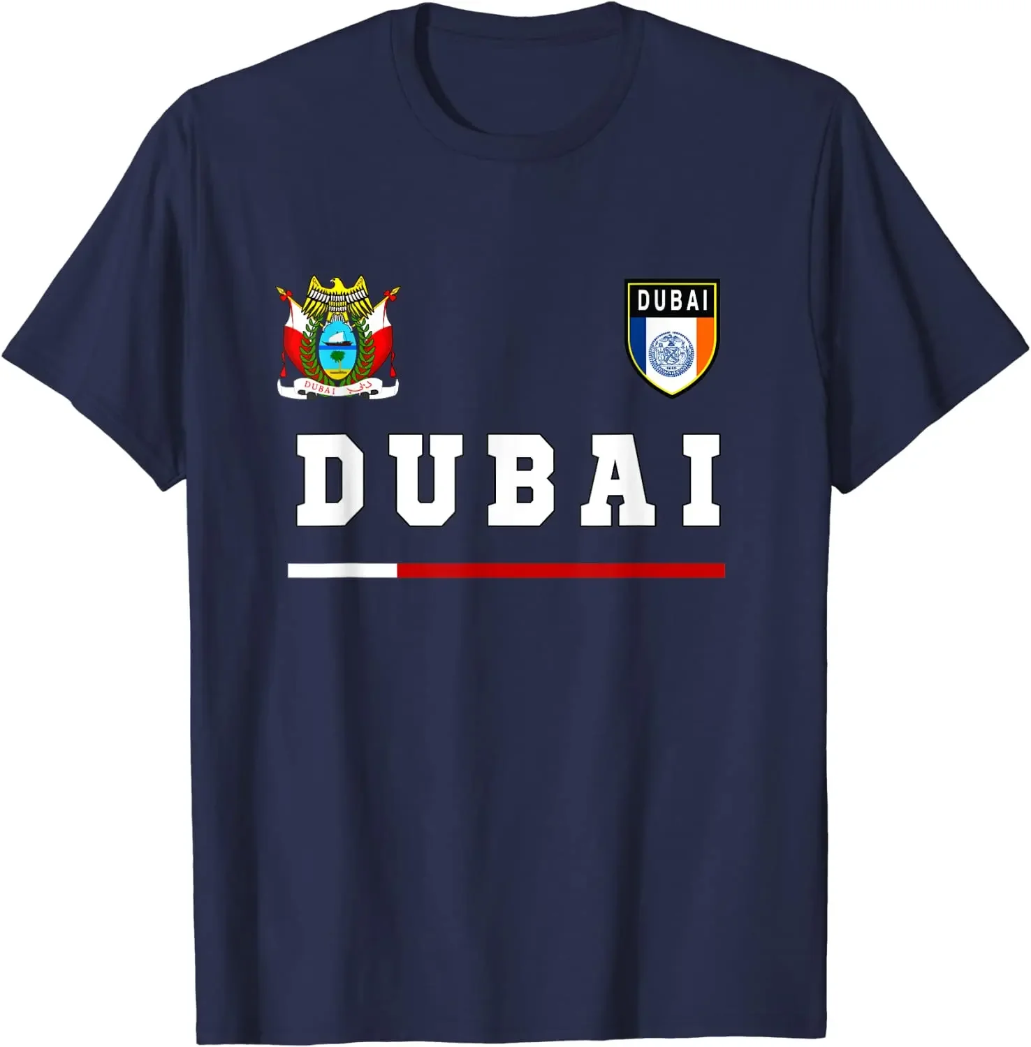 100% Cotton O-Neck Summer Short Sleeve Casual Mens T-shirt Size Dubai Sport/Soccer Flag Football Emirates T-Shirt heavyweight