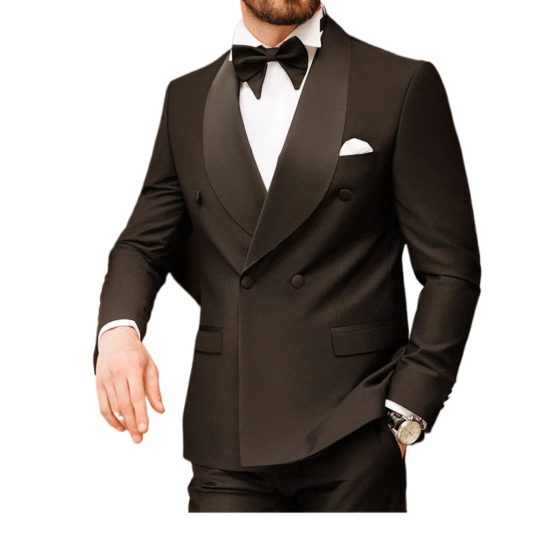 

Men's Suit Double-breasted Men's Two-piece Set - New Business Casual Suit Suits for Men Men's Wedding Dress