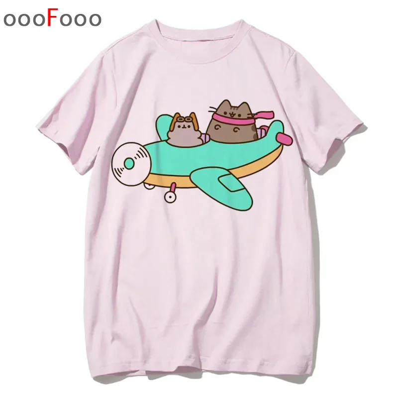 Pusheen women Tee shirts cat cartoon female t shirt top t-shirt tshirt kawaii korean  90s harajuku casual graphic