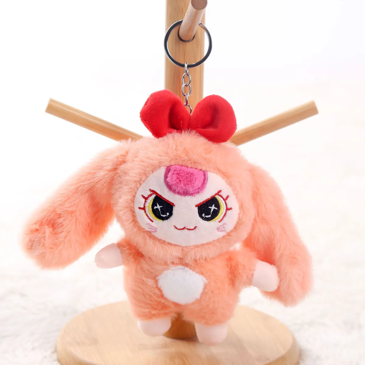 Breloczek pluszowy króliczek z miękkimi uszkami, 15 cm, wróżka królik, pluszowa zabawka do torby, plecaka, kluczy, prezent dla dziewczynek, miękka urocza lalka, zawieszka.