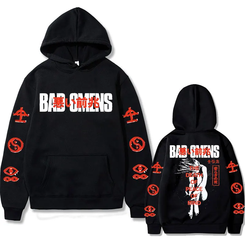 Bad Omens Band Tour 2023 American Music Double Sided Print Hoodies A Tour of The Concrete Jungle Tour Hoodies Men Women Clothes