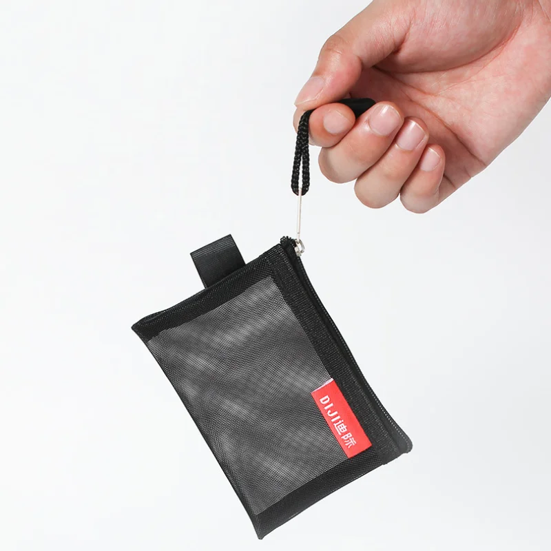 Transparent Visible Mini Mesh Storage Bag Portable Card Holder Cute Coin Pouch Key Data Cable Charger Earphone Organizer Pouch