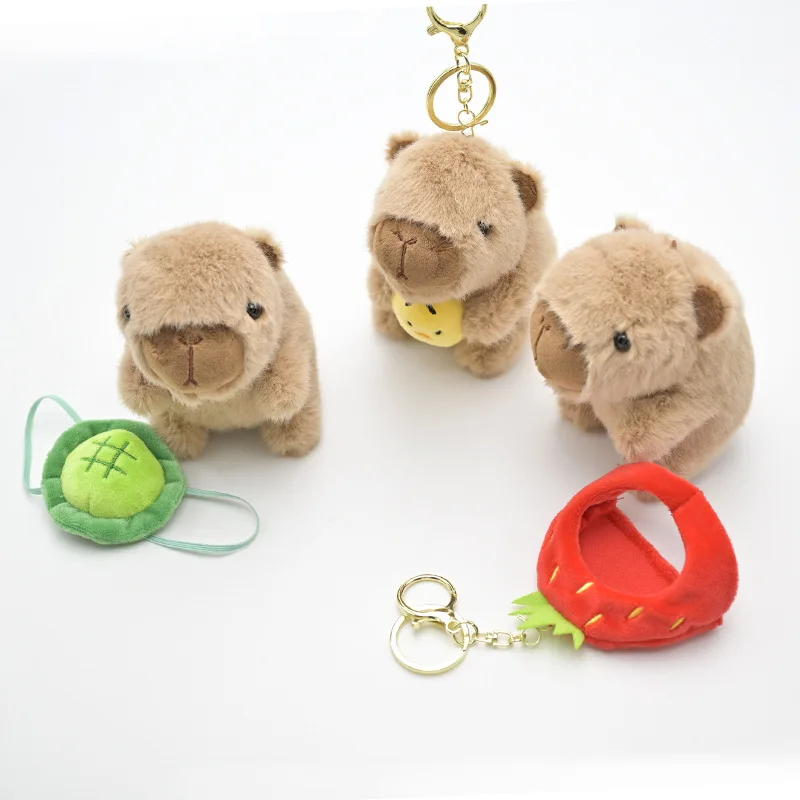 Porte-clés en peluche de la série DolDave Mouse, jouet en peluche, pendentif beurre, mode, Kapibala, marron