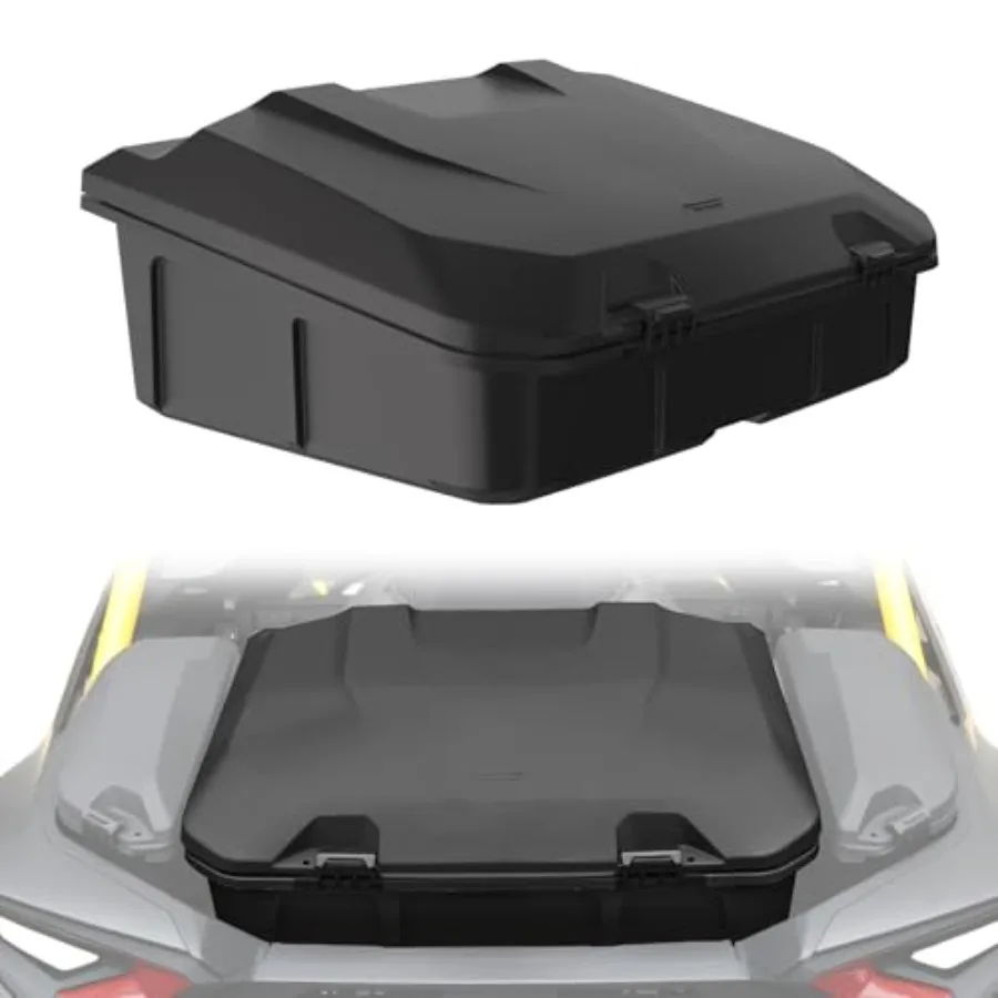 

96L UTV Cargo Storage Box for Can-Am Maverick R Large Poly Waterproof Rear Bed Storage Bin Tool Box for Can Am Maverick R MAX X