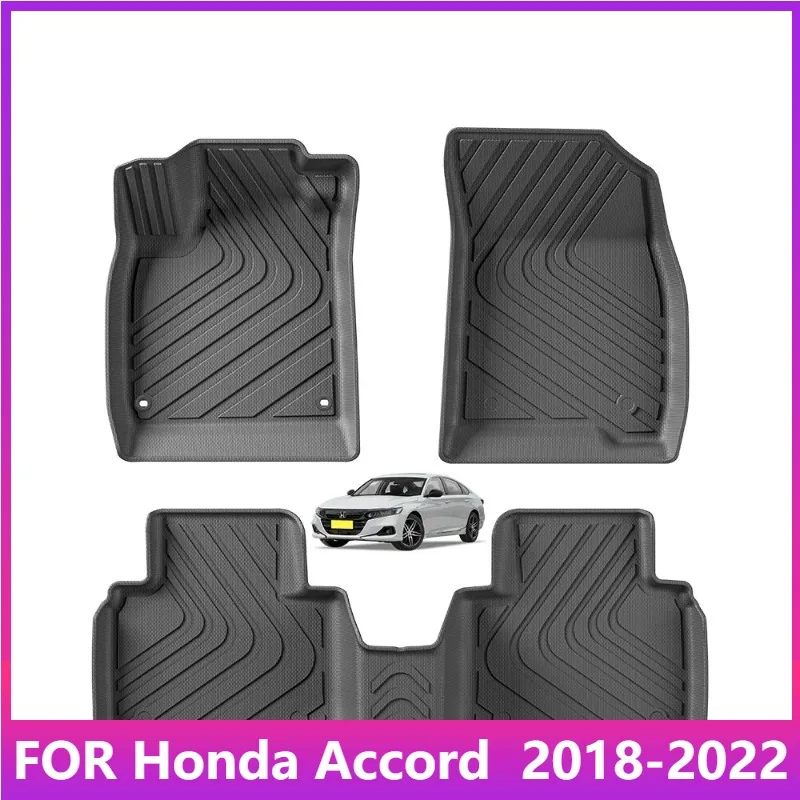 

Коврики с левым рулем для Honda Accord 10-го поколения 2018-2022 TPE 3D автомобильные коврики всепогодные автоаксессуары черные