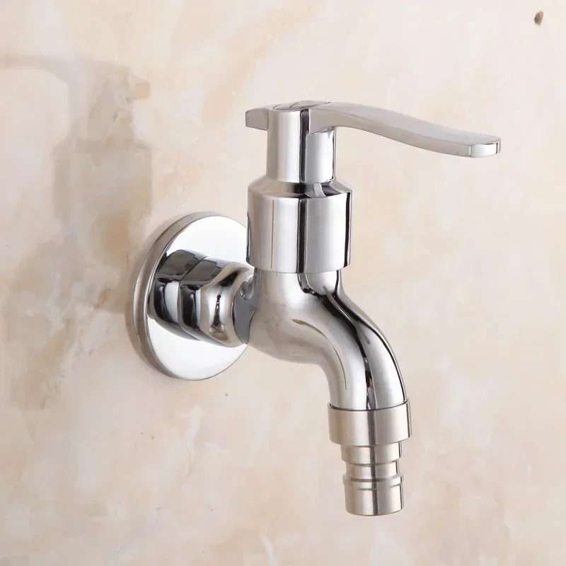 

Смеситель для стиральной машины из цинкового сплава, одинарный холодный кран, бытовая швабра для унитаза, смеситель для бассейна с одной ручкой, хромированный G1/2, смесители для ванной комнаты