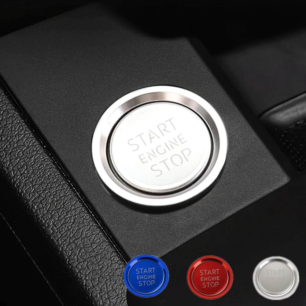 Car Engine Start Stop Button Ring Cover Case Sticker Fit For Audi A6 B8 A6L Q5 8R A4 C7 B9 A7 BT 2018 Auto Interior Accessories