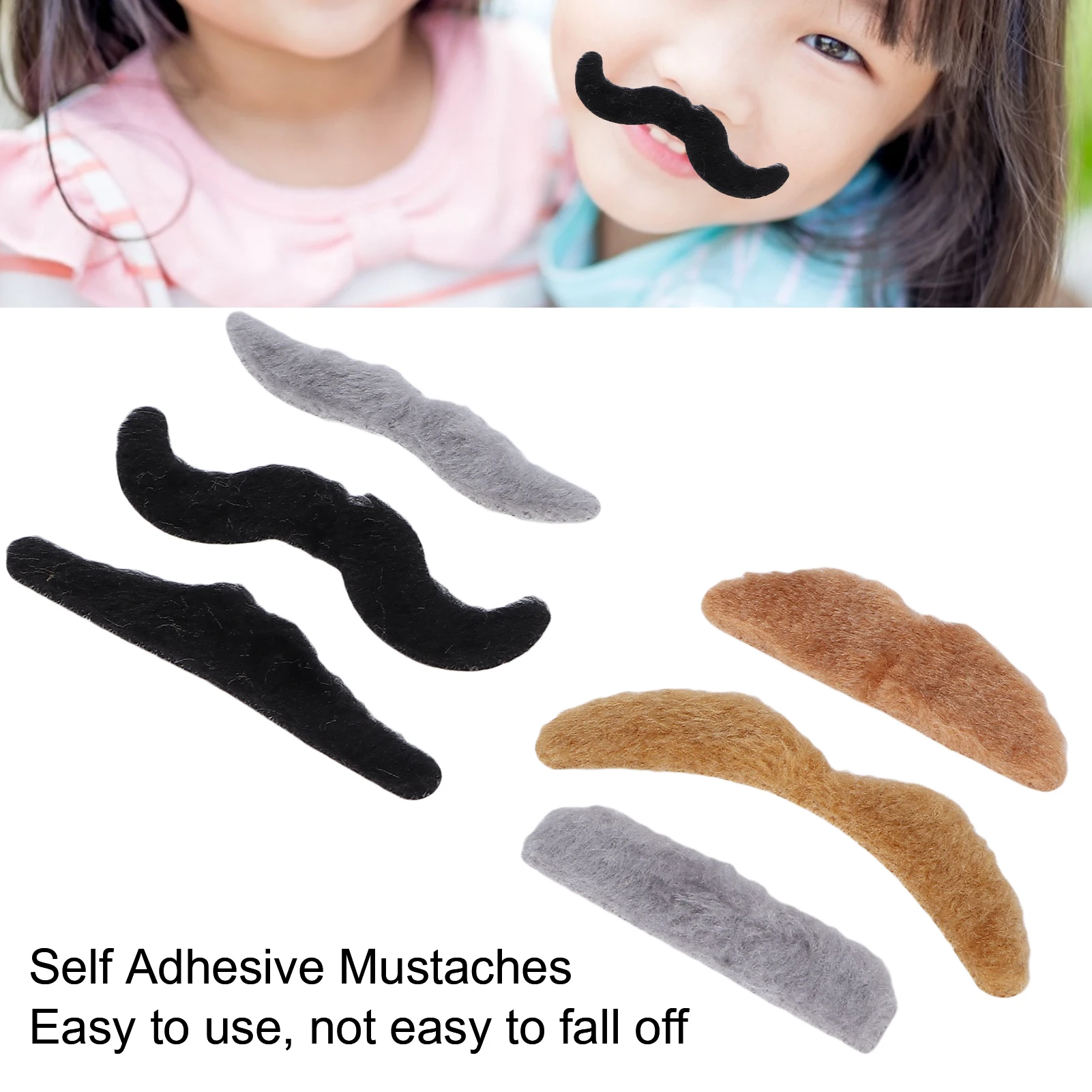 

Самоклеящиеся новые усы, индивидуальный костюм, наклейки с искусственными усами, черные усы, искусственная борода, искусственные усы