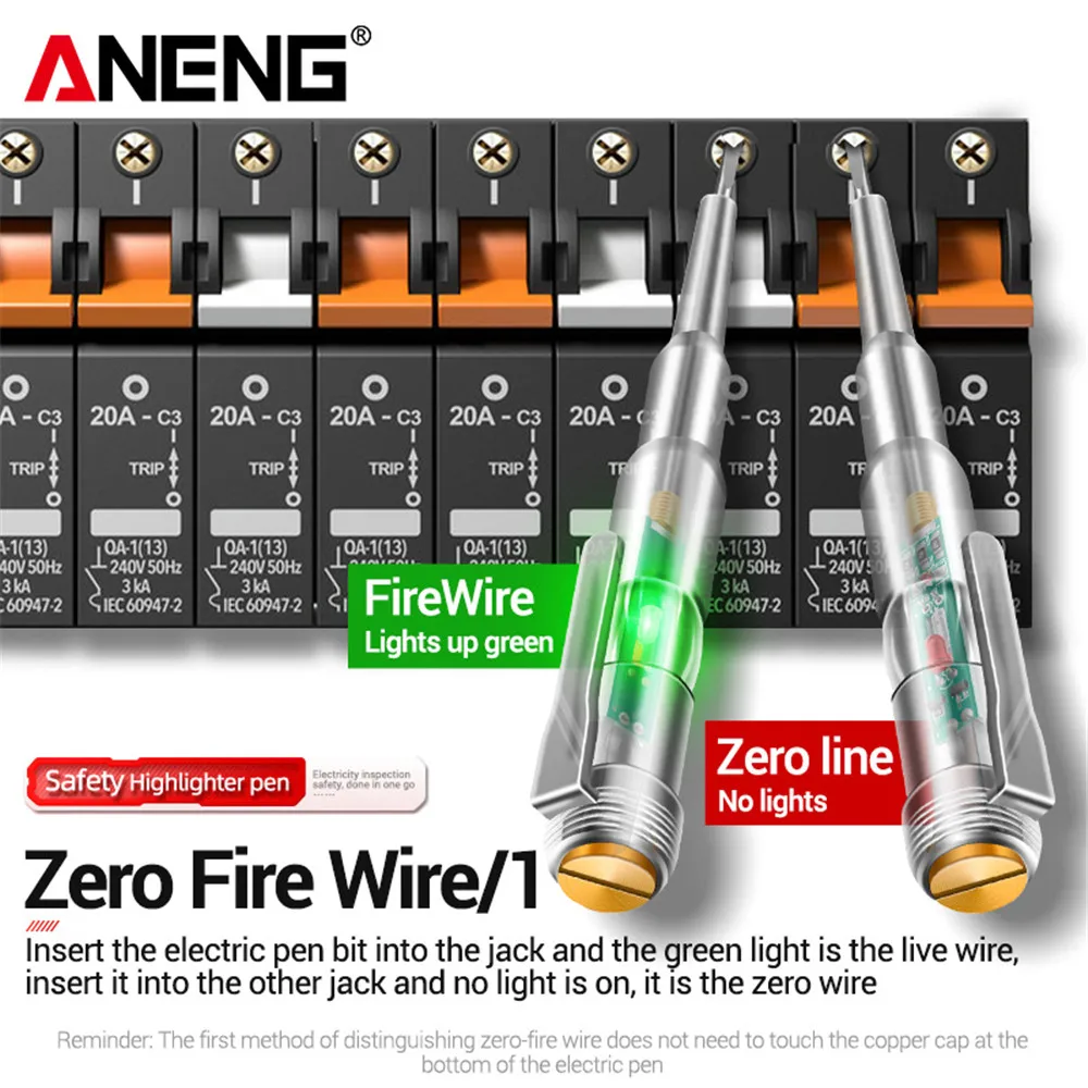 ANENG B12 detektor napięcia test długopis indukcyjny wkrętak elektryczny sonda zerowy czujnik wykrywania drutu pod napięciem tester domowy