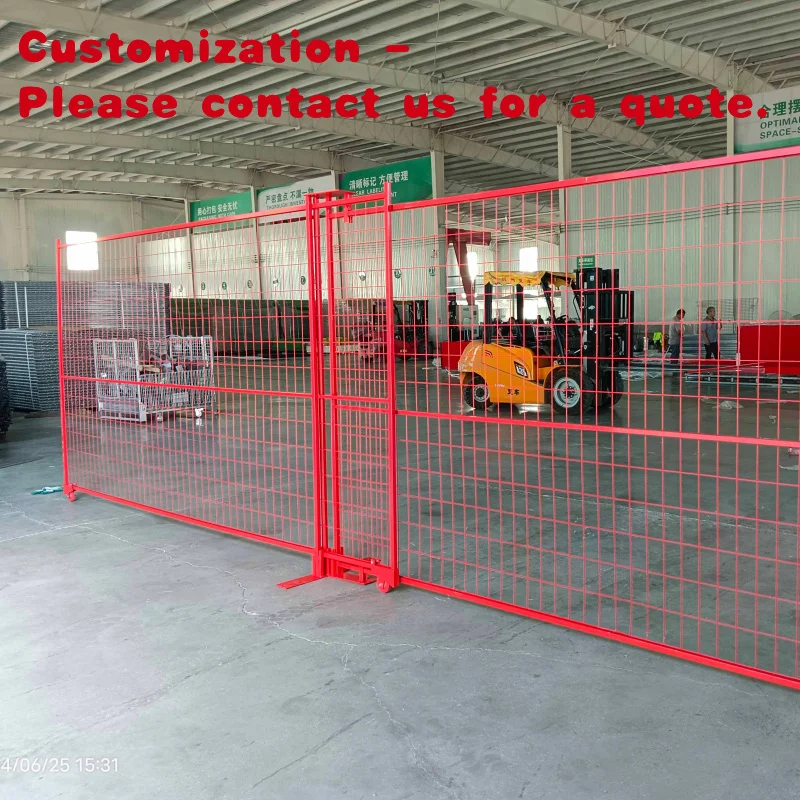 custom.2.1x 2.4m Galvanized Canada Temporary Fencing Residential Perimeter Welded Wire Mesh Temporary Fence Canada