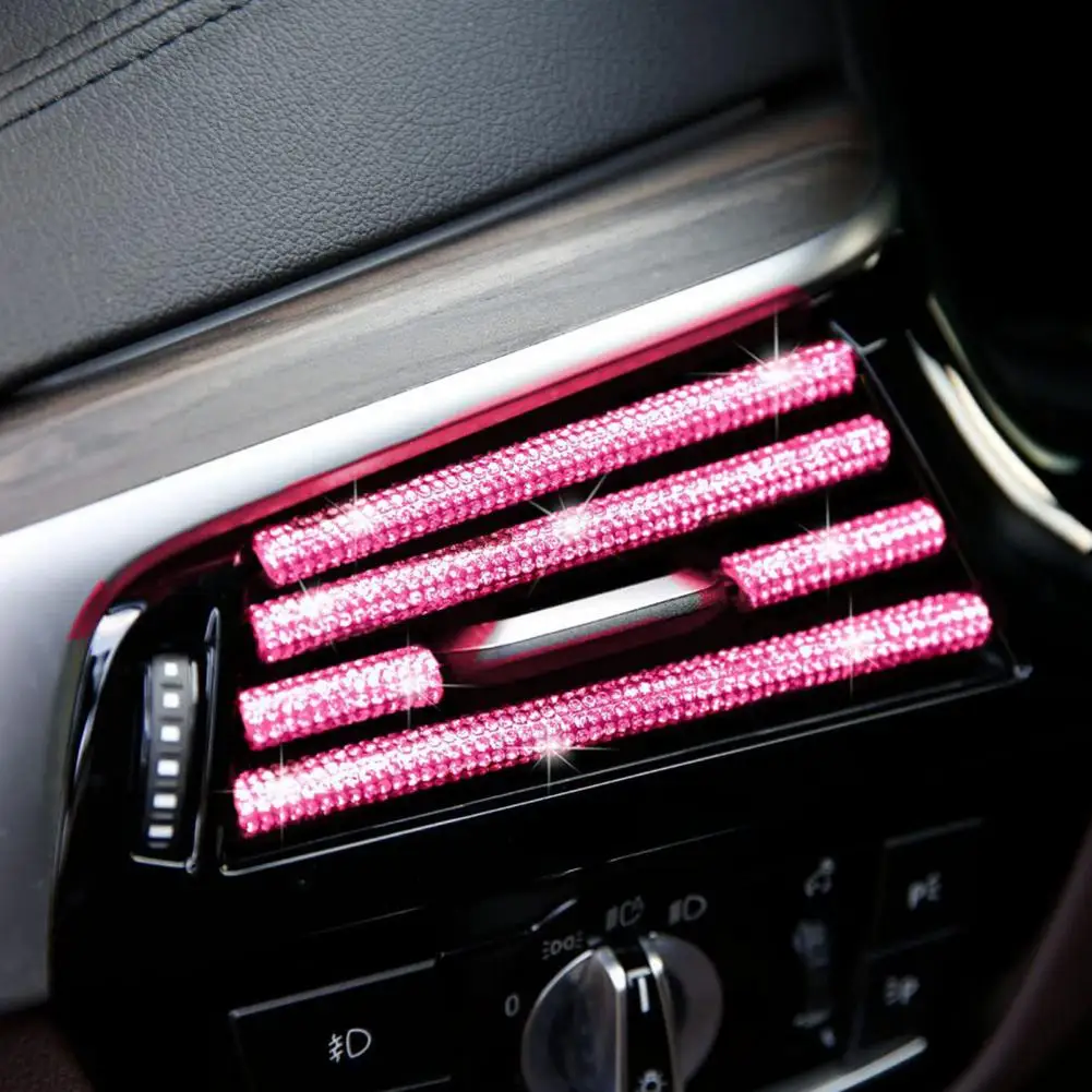 Tira de ventilación brillante resistente al desgaste, instalación brillante, reutilizable, PVC, decoración del aire acondicionado, embellecedor de salida, suministro para coche