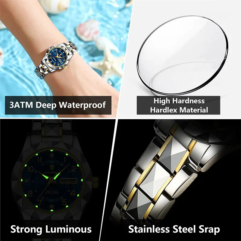 Ladies Watch Small Dial Top Luxury Brand Stainless Steel Bracelet Women Quartz Watches Waterproof Ultra Thin Clock Luminous 2024