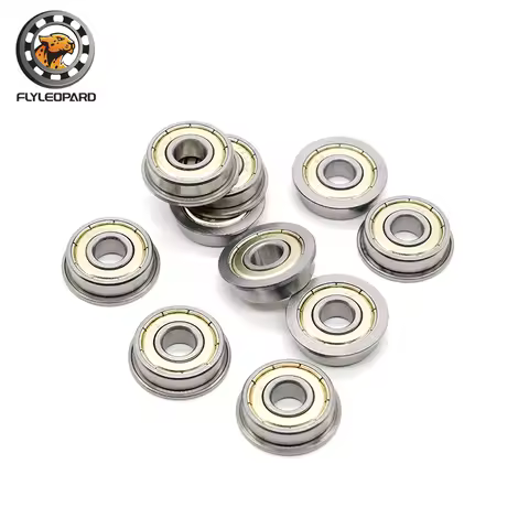 5pcs FR8ZZ Flanged Ball Bearing 1/2"x1-1/8"x5/16" Double Sealed Chrome Steel Flange Bearing 12.7x28.575x7.938mm