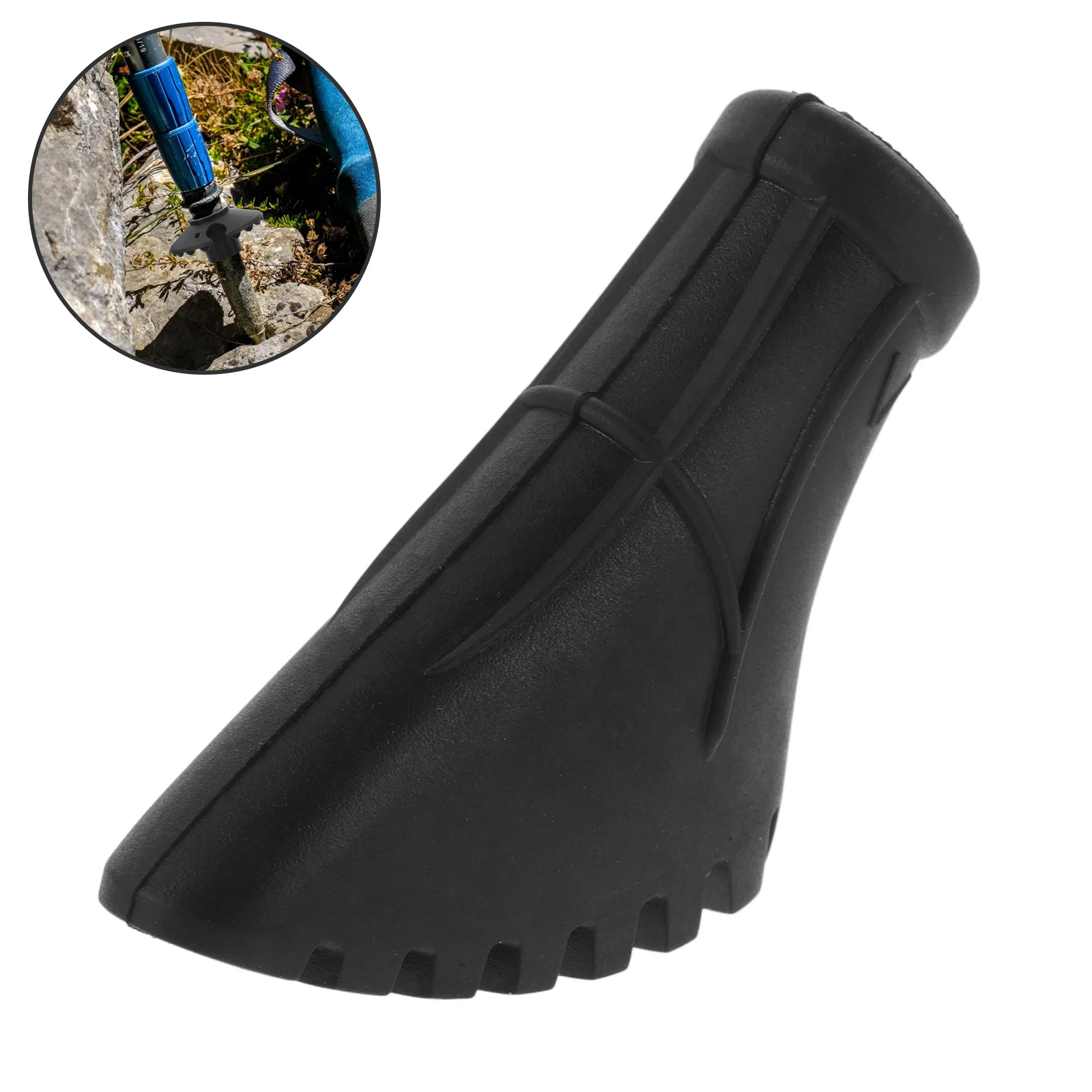 

Trekking Pole Tip Protectors Hiking Stick Rubber Tips Durable Replacement Caps for Hiking Poles Nordic Walking Poles Shock