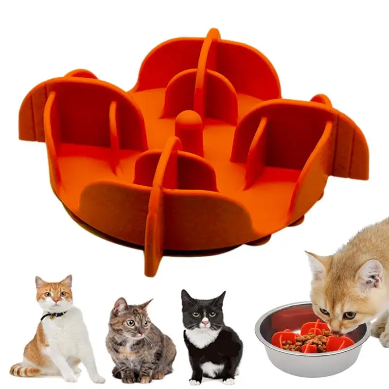 Pet Bowl Slow Feeder Silicone Dog Slow Feeder Bowl Large Breed Pet Slower Food Feeding Dishes Interactive Bloat Stop Dog Bowl