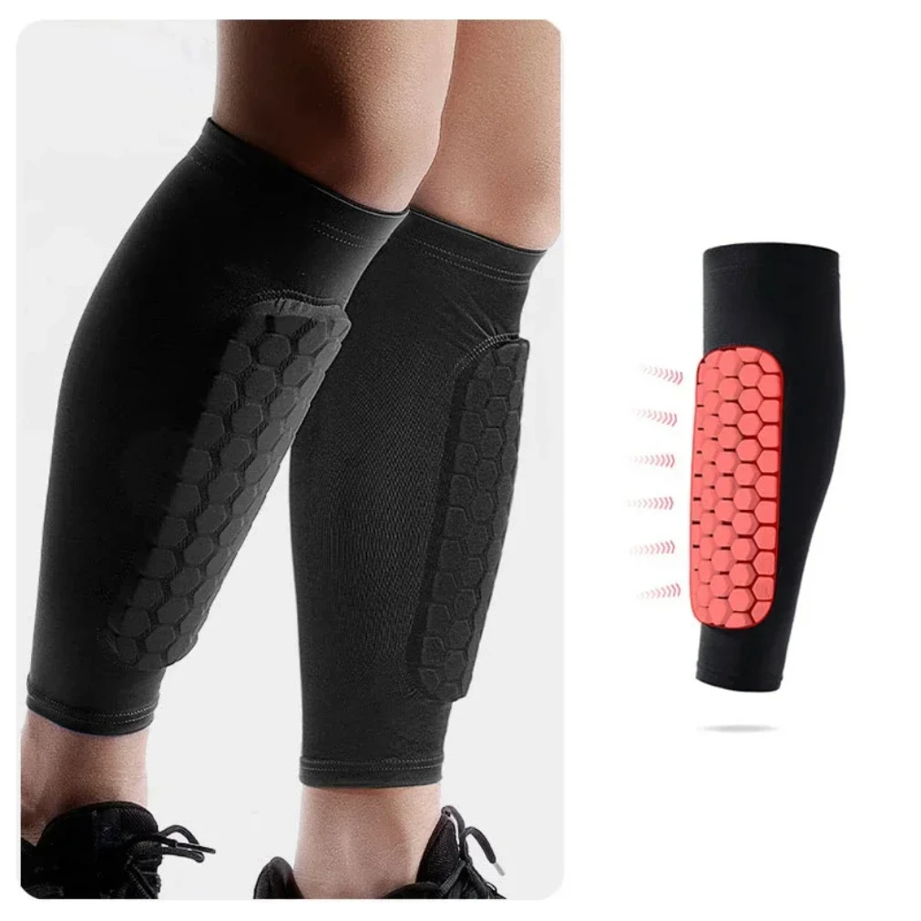 

2 PC Honeycomb Soccer Shin Guards Football Shields Sports Legging Shinguards Leg Sleeves Protective Gear Shank Protector