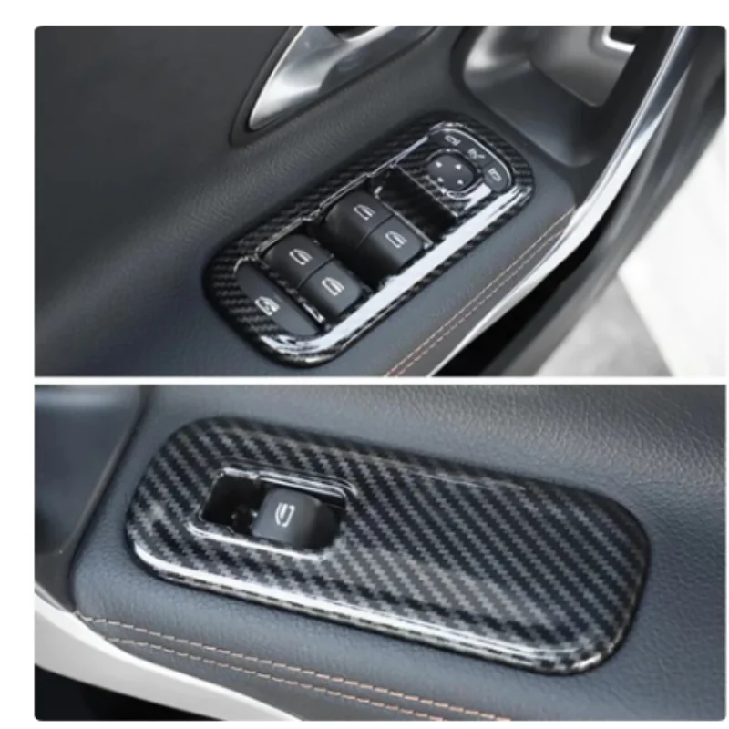 

Car Inner Door Armrest Window Lift Button Panel Cover Trim 4 Pcs For Mercedes Benz A Class 2018-2021