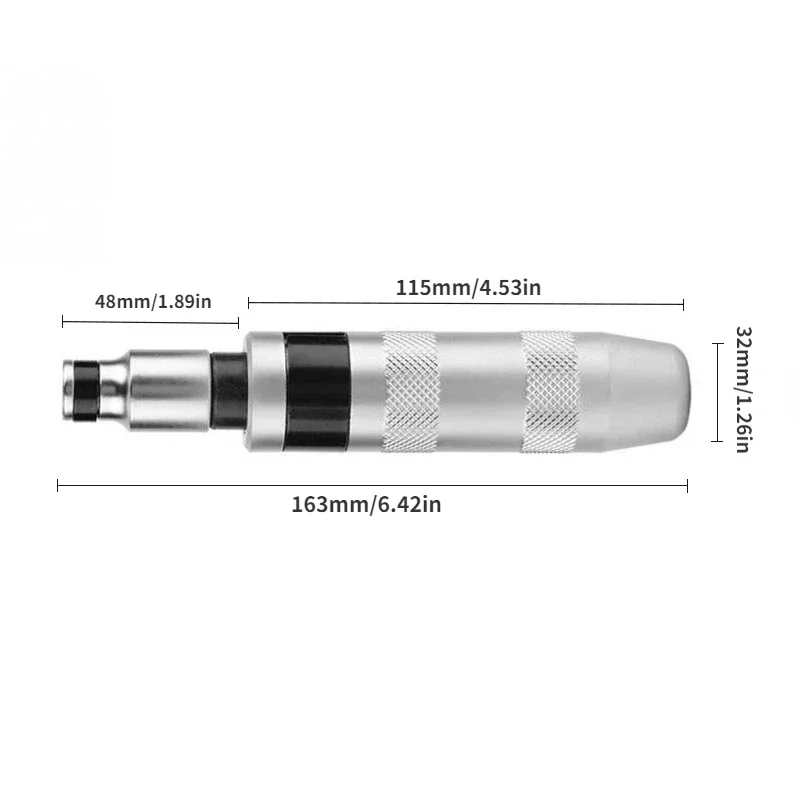 13 Pcs Impact Driver Screwdriver Set Ratchet Bit Kit Hex Bits Handle Multitools Heavy Duty Shock Socket Screw