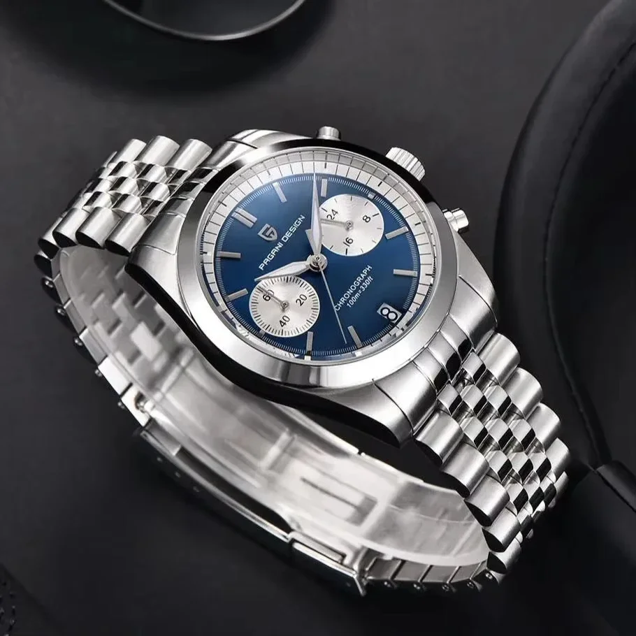 PAGANI DESIGN 2026 New Sports Quartz Men Watch VK64 Movement Sapphire Stainless Steel 10bar Waterproof reloj hombre watch PD1775
