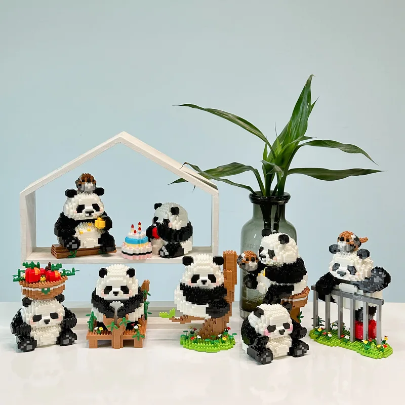 

Chinese Panda Microparticle Building Block Puzzle Children's Model Toy Tabletop Decoration Boys Girls Birthday Gifts For Friends