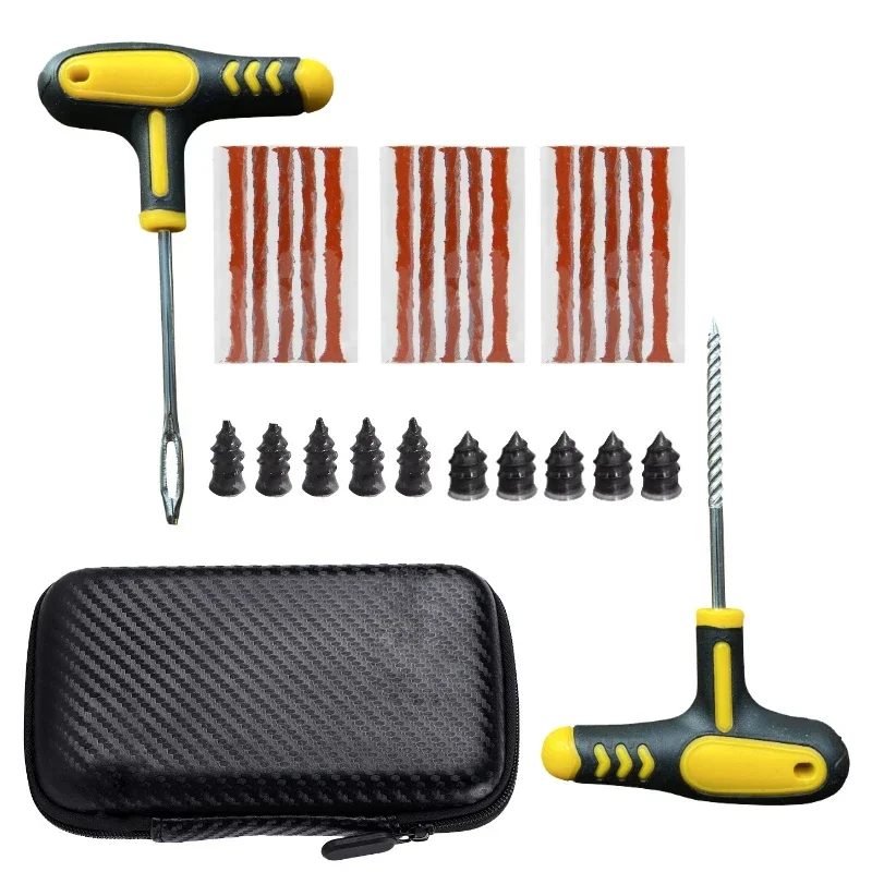 Car Tire Repair Kit Puncture Plug Tools Tyre Puncture Emergency for Tire Strips Stirring Glue Repair Tool Kit