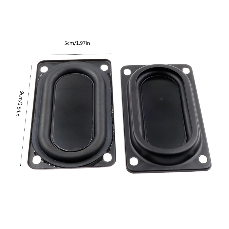 2Pcs Rubber Diaphragm 5090 with Mounting Holes Rectangular Bass Resonance Passive Radiators Speakers Vibration Membrane