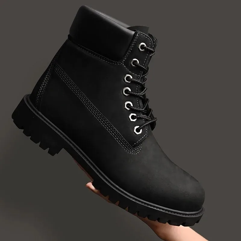 

Mens Walking Shoes Fashion Outdoor Sports Leisure High Top BootsBoots Men High Top Boots High Quality Women Leather Shoes