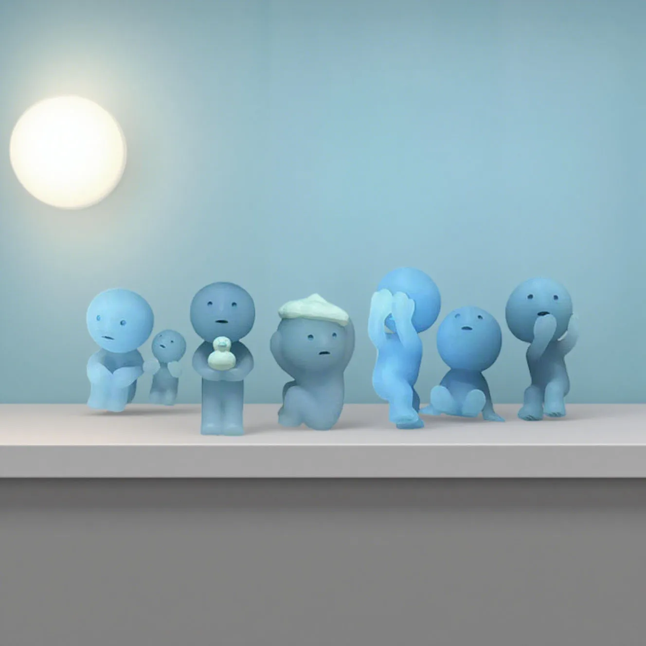 2025 nueva serie de baño Smiski lindo luminoso muñeca verde oscuro muñeca de acción de dibujos animados caja ciega de escritorio modelo regalo muñeca juguete ornamento